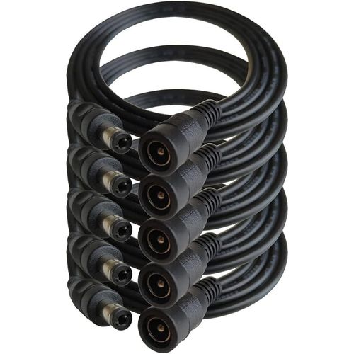 ERSHI-5 PCS 0-24V 2m DC Extension Cable 5,5 x 2,1mm Femelle vers Mâle Jack Plug DC Câble (6,6ft)[239]