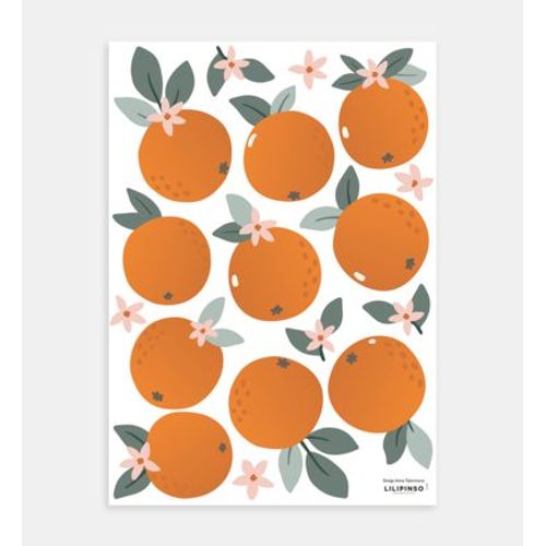 Stickers muraux les oranges LOUISE - Taille unique