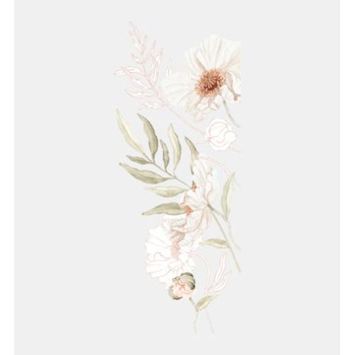 Grand sticker fleurs de coquelicot POPPIES - Taille unique