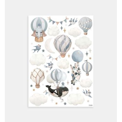 Stickers muraux animaux et ballons - Taille unique