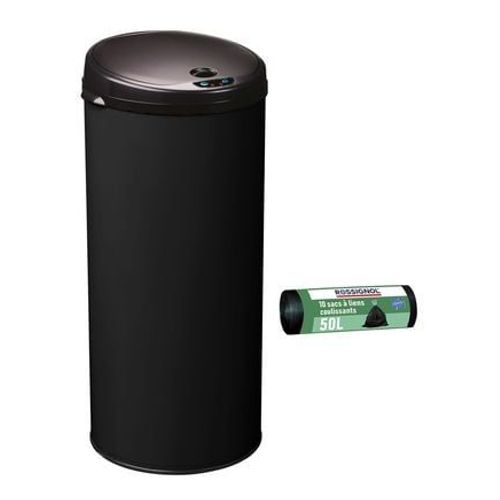 Poubelle de cuisine automatique 45L SENSITIVE et 10 sacs poubelle 50L - Taille unique