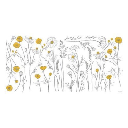 Stickers muraux fleurs des champs CHAMOMILE - Taille unique