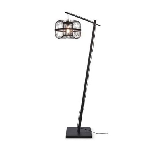 Hokkaido L-Lampadaire Bambou H176cm Noir Good & Mojo Ø 35cm / H 176cm