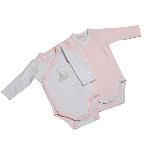 Bodies Bébé À Manches Longues Lot De 2 Rose