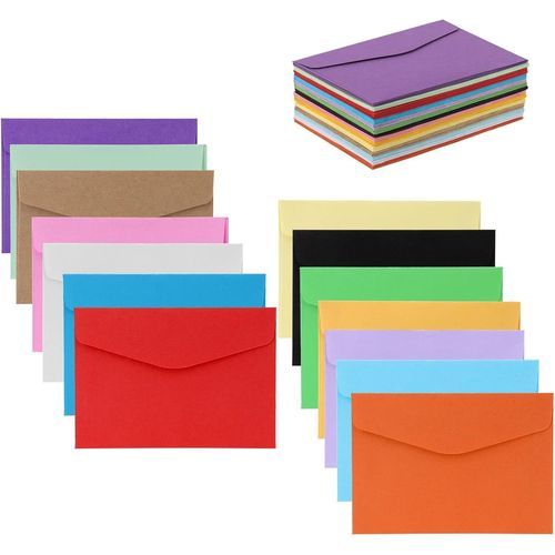 Ershi-70 Enveloppes Colorées - Enveloppes Colorées En 14 Couleurs Différentes, 11,6 X 8,2 Cm, Idée Cadeau, Loisirs Créatifs[22]