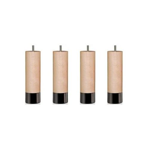 Someo - Pied Cylindrique (Lot De 4) - Noir