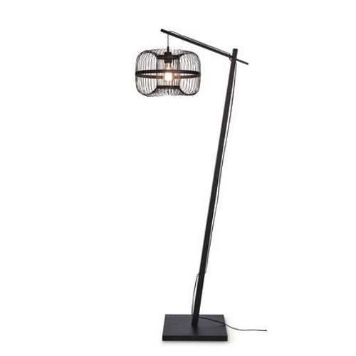 Hokkaido S-Lampadaire Bambou H150cm Noir Good & Mojo Ø 38cm / H 150cm