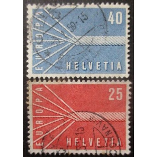 Suisse N°595 Et 596 Europa Oblitérés