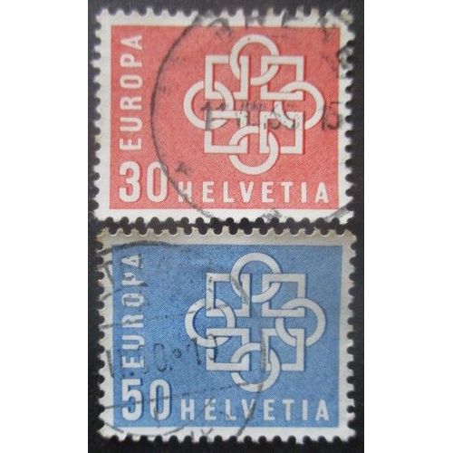 Suisse N°630 Et 631 Europa Oblitérés