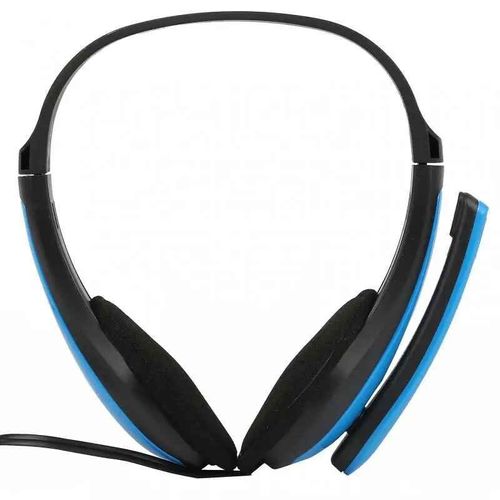 Casque de jeu stéréo avec microphone,casque de jeu monté sur la tête,mode filaire,ordinateur,sauna,téléphone - Type Blue