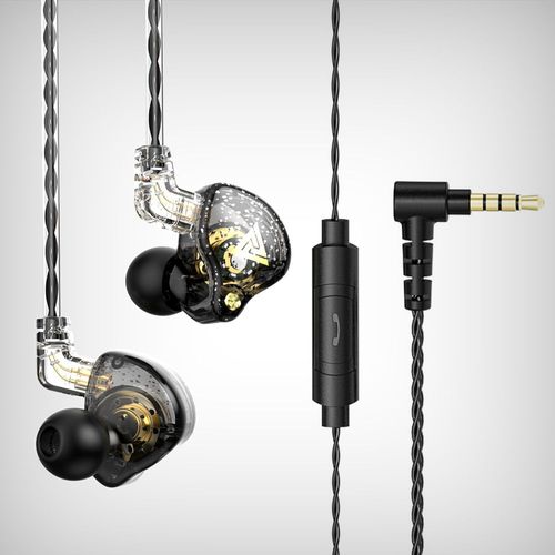 écouteurs filaires détachables AK6 Pro,casque d'écoute avec micro,suppression du bruit,pour joueurs,musiciens,oreillettes pour Xiaomi - Type AK6 Pro Black