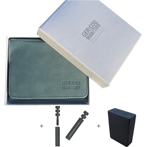 Kyaoayo-Kit Cadeau De Démarrage Compatible Avec Iqos Iluma, Terea O. Levia, Accessoires, Étui, Vis À Broder Et Mini Gobelets À Broder, Bleu Clair