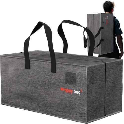 Kyaoayo-Lot De 4 Grands Sacs À Dos De Rangement Plastique ¿ Sacs Jumbo Xxl ¿ Déménagement & Voyage ¿ Solide, Épais & Étanche Avec Poignées Renforcées ¿ Vêtement & Linge De Lit ¿ 76 X 36 X 38 Cm