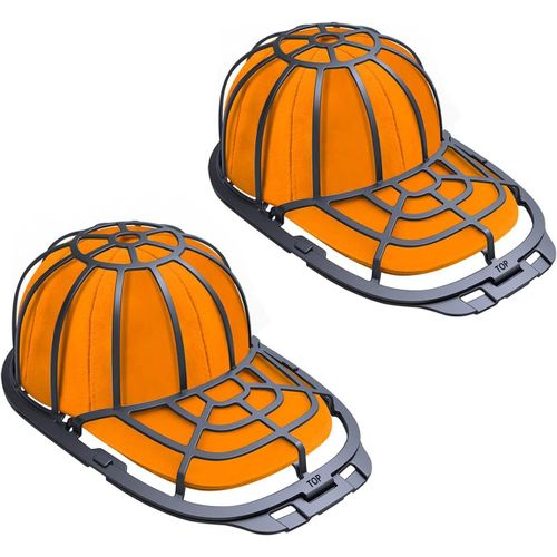 Kyaoayo-Rondelles De Casquette De Baseball Pour Nettoyage Dans Le Lave-Vaisselle Et La Machine À Laver, Support De Protection Pour Casquette De Baseball Pour Adulte Et Enfant - Lot De 2, Noir