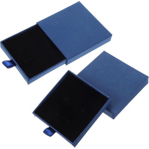Kyaoayo-Lot De 2 Boîtes Cadeau Pour Bijoux, Petites Boîtes À Bijoux, En Papier Épais, Boîte Cadeau Extensible, Petite Boîte Cadeau Pour Bracelets, Colliers, Boucles D'oreilles, Bagues, Cadeaux De Bij