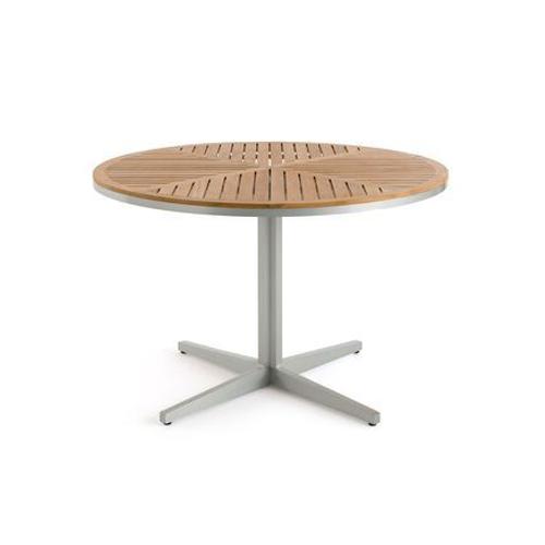 Am.Pm - Table De Jardin Ronde Teck/Aluminium, Maestrale - Beige