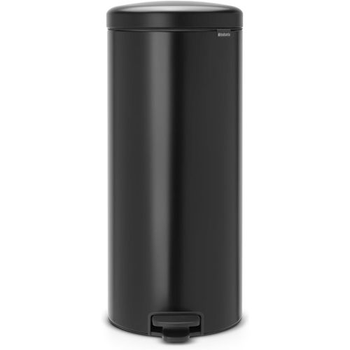 KYAOAYO-Poubelle 30L Newicon - Poubelle À Pédale Avec Seau En Plastique - Grande Poubelle Base Antidérapante - Poubelle De Cuisine Hygiénique Et Anti Odeurs - Poubelle Noir Mat