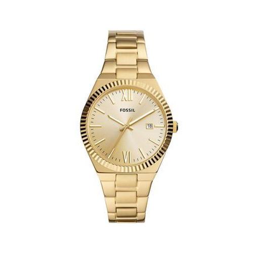 Montre Femme Fossil Scarlette Mini En Acier Jaune Etanche