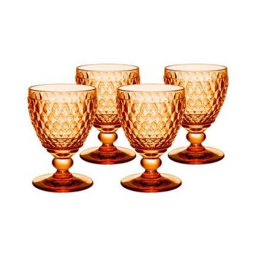 Villeroy & Boch - Boston Apricot Verre À Vin Blanc 4 Pièces - Orange