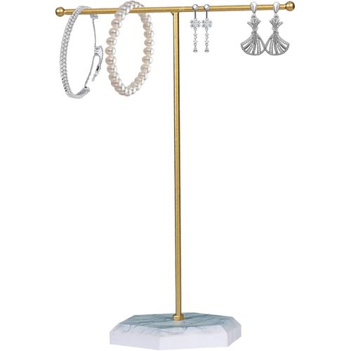 Kyaoayo-Présentoir À Bijoux Métal En T,Porte-Bijoux,Présentoir De Collier,Étagère De Rangement Pour Bijoux,Suspendu Présentoir À Bijoux Pour Bracelets Bagues