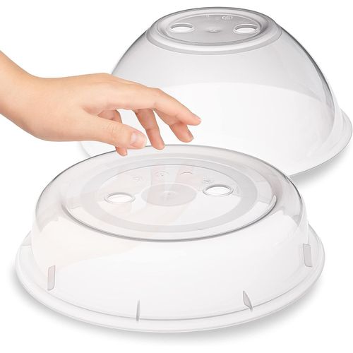 KYAOAYO-Cloche Micro Onde, Set De 2, Cloche Micro-Onde 28 Cm + Couvercle Pour Micro Onde 26 Cm, Sans Bpa