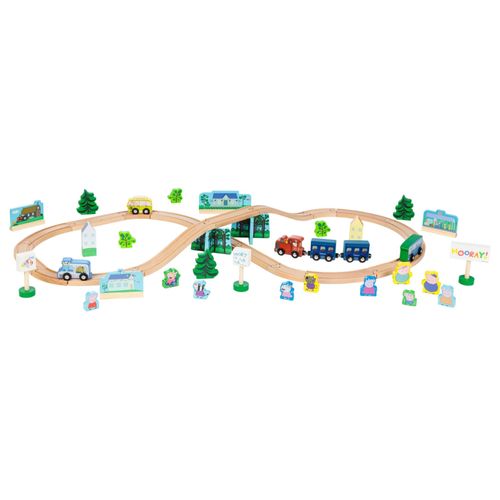 Coffret de train en bois  Peppa Pig