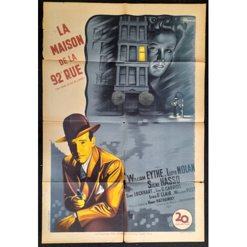 La Maison De La 92e Rue - Film 1945 Henry Hathaway Avec William Eythe, Lloyd Nolan, Signe Hasso, Gene Lockhart - Affiche De Cinéma 80x118 Cm - French Movie Poster - The House On 92nd Street