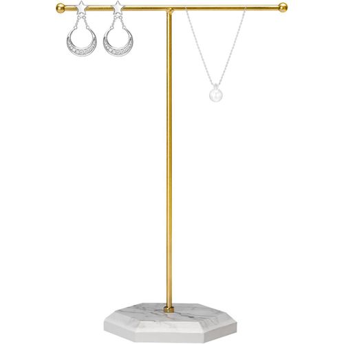 Kyaoayo-Présentoir Bijoux,Porte-Bijoux,Présentoir Collier,Organisateur De Bijoux En Plaqué Métal T-Bar Pour Bracelets,Colliers,Boucle Doreilles