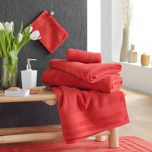 Serviette De Toilette Unie Éponge 500 G/M² Terre Cuite 50x90 Cm