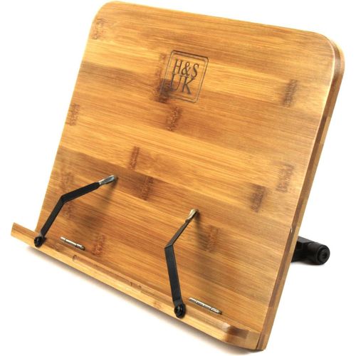 Kyaoayo-Porte Livre De Recettes Bambou - Support Pliable Et Portable Pour La Cuisine - Lutrin De Lecture Ajustable - Pupitre Pour Gros Livres De Cuisine Tablette - Presentoir Chevalet