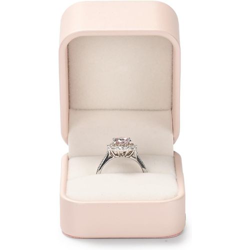 Kyaoayo-Boîte À Bagues Rangement Pour Bagues Rangement Pour Bijoux Boîte À Bijoux Pour Mariage Fiançailles Demande En Mariage Saint-Valentin (Rose)