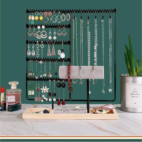 Kyaoayo-Presentoir Bijoux, Présentoir À Bijoux, Support Porte Bijoux Femme, Support Porte Boucle D'oreille Cintre À Bijoux, Support Bijoux A Suspendre, Porte Colliers Presentoir Boucle D'oreille Brac