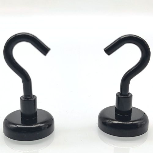 Crochets magnétiques, (lot de 6-noir), 25Lbs Strong Heavy Duty Cruise Magnet S-Hooks pour salle de classe, réfrigérateur, suspension, cabines, grill, cuisine, garage, lieu de travail et bureau, etc.