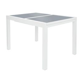 Livarno Home Table De Jardin Extensible En Aluminium Houston, Blanc/Gris Clair