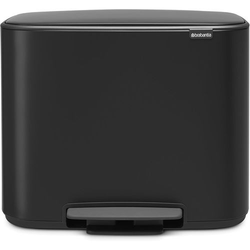 KYAOAYO-- 121227 - Poubelle Bo Pedal Bin, 11 + 23 Litres, Noir Mat