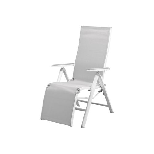 Livarno Home Fauteuil Relax En Aluminium Houston, Blanc/Gris Clair