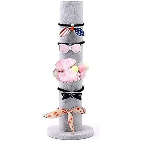 Kyaoayo-Support À Bijoux Vertical Porte, Porte Bracelet Velours, Presentoir Chouchou,Présentoir Porte Bijoux Et Colliers, Pour Serre-Tête, Bracelet, Bijoux(Gris)