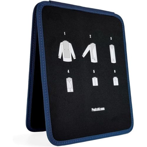 KYAOAYO-Planche À Plier Le Linge - Plieur Chem Pour Adultes - Rangement Vêtement - Objet Utile Pour Voyage - Housse Protection Chem - 25 Cm X 31 Cm X 1,5 Cm - Noir Et Bleu