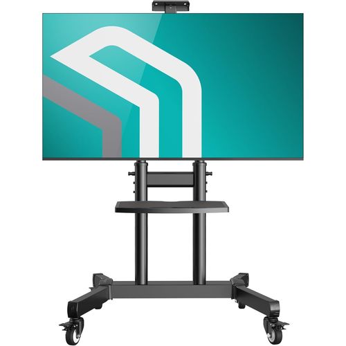 KYAOAYO-Support Tv Roulettes Pour 50-90 Pouces Ecran, Pied Tv Roulette Poids De 90 Kg, Meuble Tv Roulette Hauteur Réglable Vesa 200X200 - Vesa 800X600 Mm/Chariot Support Tv Inclinable Ts1891-B Noir