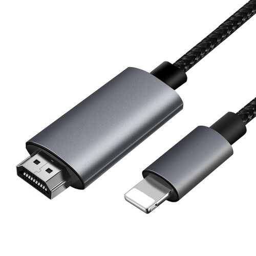 KYAOAYO-Hdmi Câble Für Iphone- Hdmi Konverter Câble Für Iphone, 2M Telefo ad Zu Tv Câble Kompatibel Mit I-Phone 14/12/11,X,8,7,6,5 Und I-Pad Geräten, High Definition 1080P@60Hz