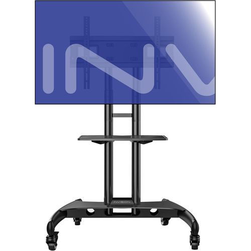 KYAOAYO-Support Tv Sur Pied 32-75"" Écran, Chariot Meuble Tv À Roulettes Réglable En Hauteur Avec 1 Etagère, Anti Basculement Et Ultra Stable, Jusqu'À 45.5Kg Vesa 600X400Mm Gt1200 Screenstation