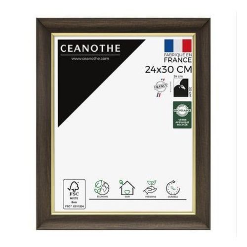 Ceanothe - Cadre photo Luna ébène doré 24x30 cm - Marron