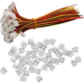 KYAOAYO-50 Paires Mini Micro Jst-Xh 2.54Mm 3-Pin Connector Plug Avec Cables 15Cm