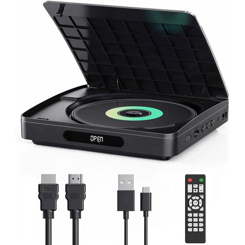 KYAOAYO-Lecteur Dvd Tv, Lecteur Dvd Hdmi 1080P, Aucune Restriction De Région, Fonction De Dernière Mémoire, Lecteur Cd Avec Port Usb, Télécommande, Ntsc/Pal