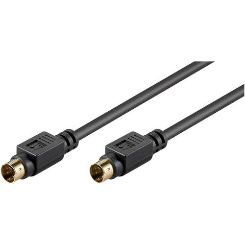 KYAOAYO-50059 Câble S-Vidéo, Câble S-Vhs, Pr Mini-Din 4 Pôles Sur Pr Mini-Din 4 Pôles, Doré, Blindage Individuel, Noir, 5 Mètre