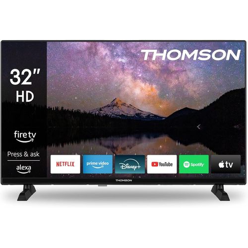KYAOAYO-32 Pouces (82 Cm) Hd Led Fire Tv Mit Alexa-Sprachsteuerung, Airplay, Triple Tuner(Câble-Satellite-Antenne), Bluetooth 5.0, Hdmi, Usb-Anschlüsse, Av In, Ci, Usb ¿ 32Hf2S34