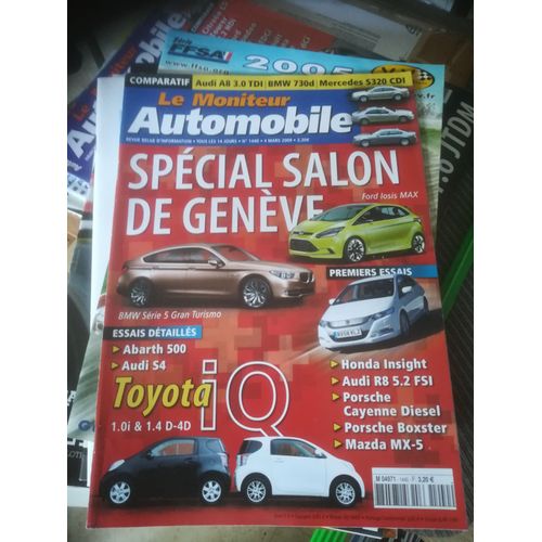 Le Moniteur 1440 De 2009 Honda Insight,Audi R8 V10,S4 Avant,A8 3.0 Tdi,Abarth 500,Toyota Iq 1.0,1.4 D4d,Mercedes S320 Cdi,Bmw 730d,Opel Hydrogena,Porsche Cayenne Diesel,Porsche Boxster,Mazda Mx5