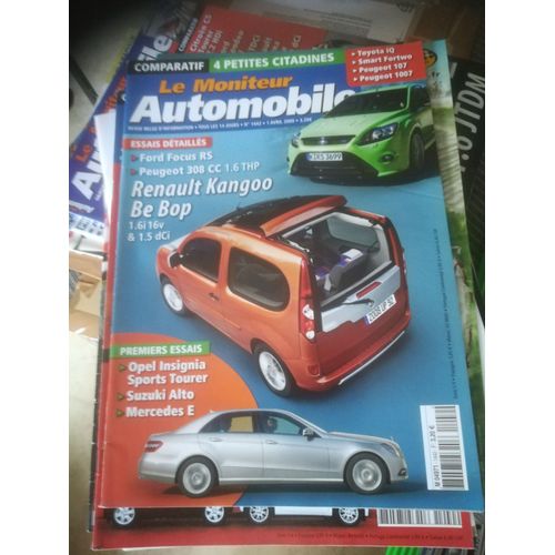 Le Moniteur 1442 De 2009 Suzuki Alto,Opel Insignia Sports Tourer,Kangoo Be Bop 1.6,1.5 Dci,Peugeot 308 Cc 1.6t,Ford Focus Rs,Peugeot 107,1007 1.4 Hdi,Smart Fortwo,Toyota Iq Cvt