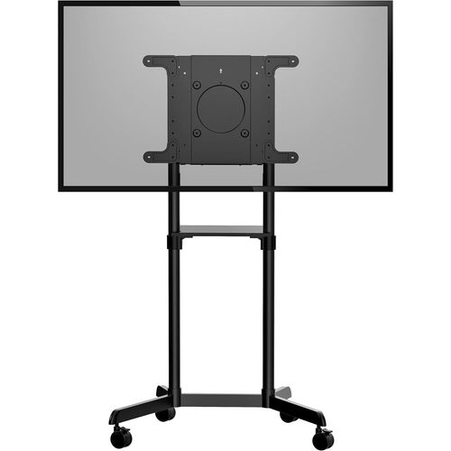 KYAOAYO-Chariot Meuble Tv - Support Tv Sur Roulettes Portable - Écrans Vesa 37-70" (70Kg) - Étagère De Rangement - Inclinable - Gabarit De Montage Universel Télévision (Mbltvstndec)