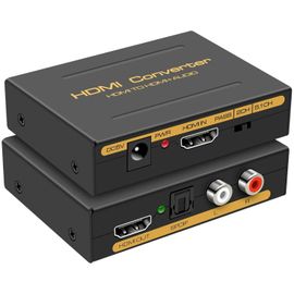 KYAOAYO-Hdmi Audio Extracteur 4K Hdmi Optical Adaptateur Optique 3.5 Mm Séparateur Convertisseur Rca L R Sortie Stéréo Pr En Charge 4K30Hz Pour Ps5 Xbox Projecteurs Dvi Monitor
